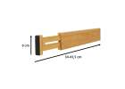 Drawer organizer adjustable bamboo separator 43x6x1.5cm 1 piece 4
