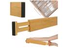 Drawer organizer adjustable bamboo separator 43x6x1.5cm 1 piece 1