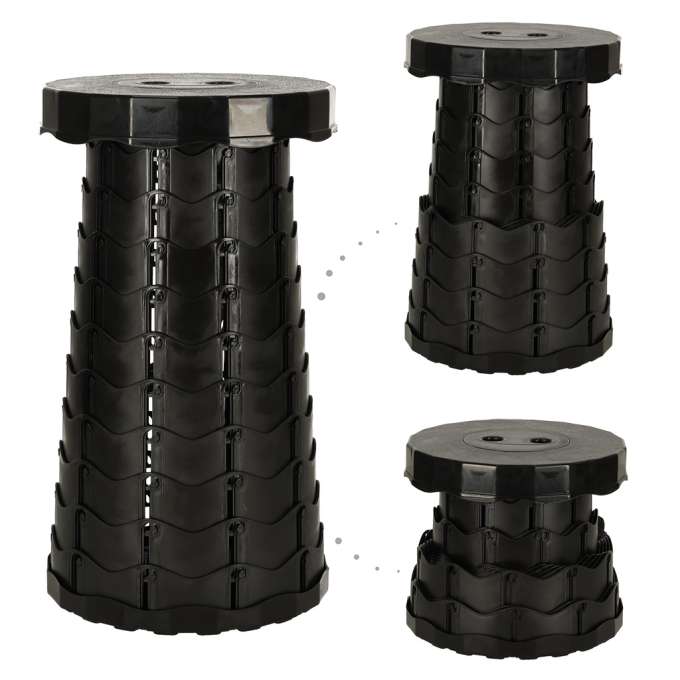 Folding chair folding stool stool black