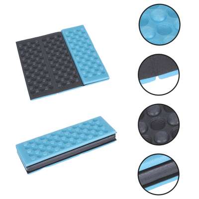 Folding foam mat for seating tourist blue