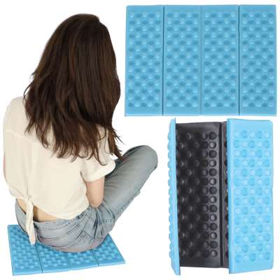 Folding foam mat for seating tourist blue