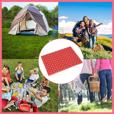 Folding foam mat for seating tourist red