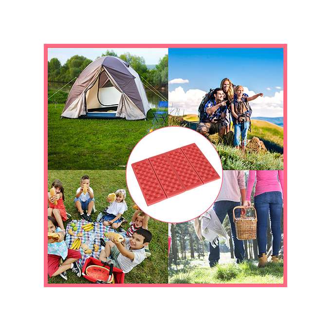 Folding foam mat for seating tourist red