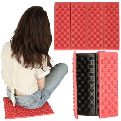Folding foam mat for seating tourist red