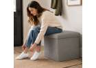 Folding pouf with storage open to seat footrest grey 38x38x38cm 8