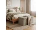 Folding pouffe with storage open to seat footrest gray large 76x38x38cm 10