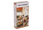 Fruit basket two-tier piled metal wood 12