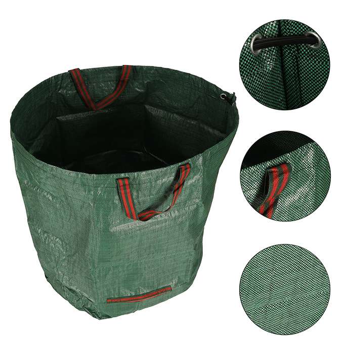 Garden leaf waste garbage can 270l bag large