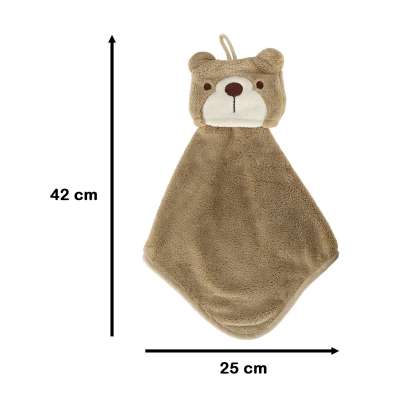 Hand towel for children 42x25cm brown teddy bear