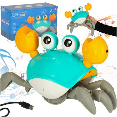 Interactive crab crawler with sound green