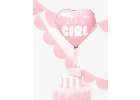 "It's a girl" foil balloon for baby shower heart pink 48cm 2