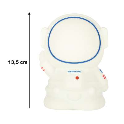 Lampka nocna dla dzieci silikonowa 8 LED USB biała astronauta