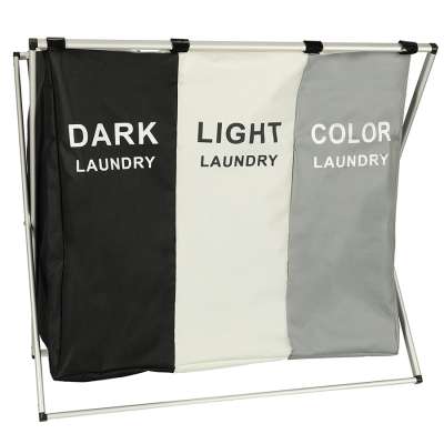 Laundry basket segregation organizer 3 compartments 135l