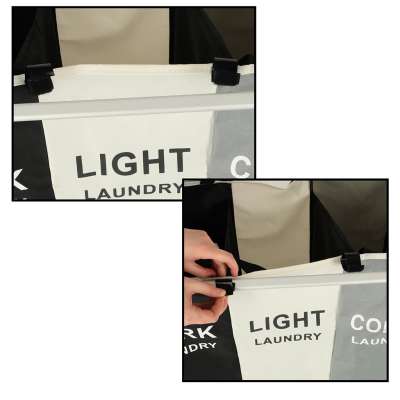 Laundry basket segregation organizer 3 compartments 135l