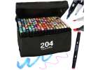 Markery dwustronne alkoholowe w etui 204 + podstawka 1