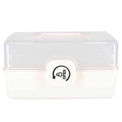 Organizer na leki pojemnik pudełko kasetka apteczka duży XL na zamek skrzynka 29x19x15,5 cm