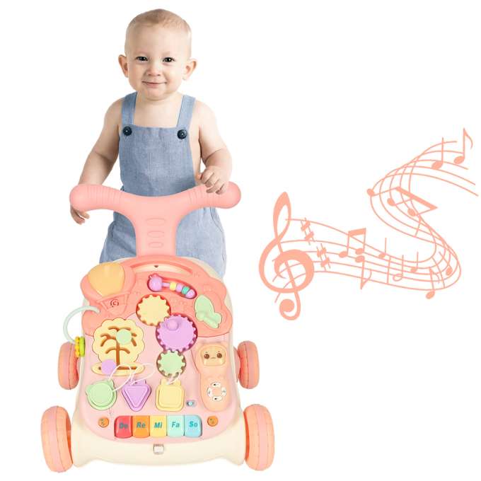 Pusher walker interactive educational table 3-in-1