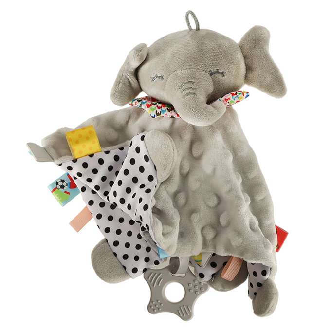 Sensory mascot rustling elephant tags