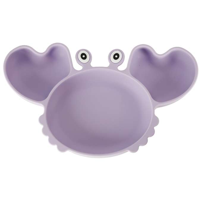 Silicone dishes for kids crab set of 9 items purple