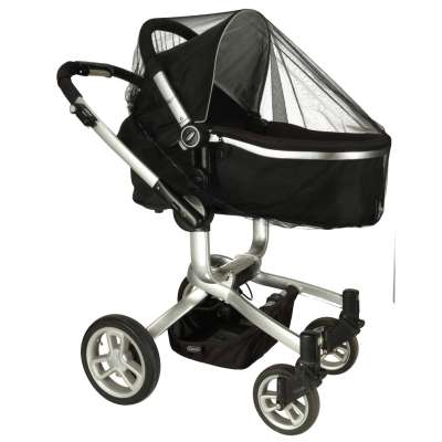 Stroller elastic mosquito net 140cm black