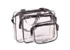 Transparent cosmetic bag travel organizer for airplane 3 pieces 2