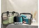 Transparent cosmetic bag travel organizer for airplane 3 pieces 14