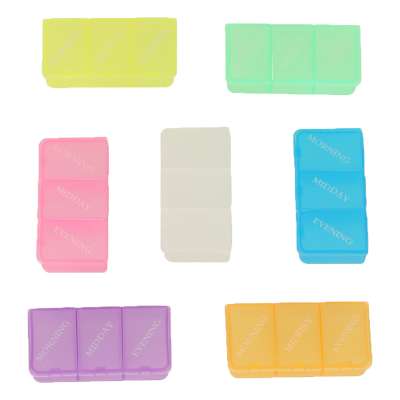Weekly pill organizer container standing