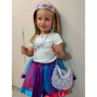 Costume queen costume princess crown handbag 9 elements