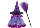 Costume witch witch costume 3 elements purple 3