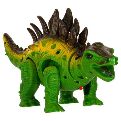 Dinosaur stegosaurus interactive battery toy walks lights roars