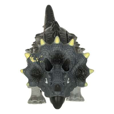 Dinosaur triceratops interactive toy with batteries walks lights roars