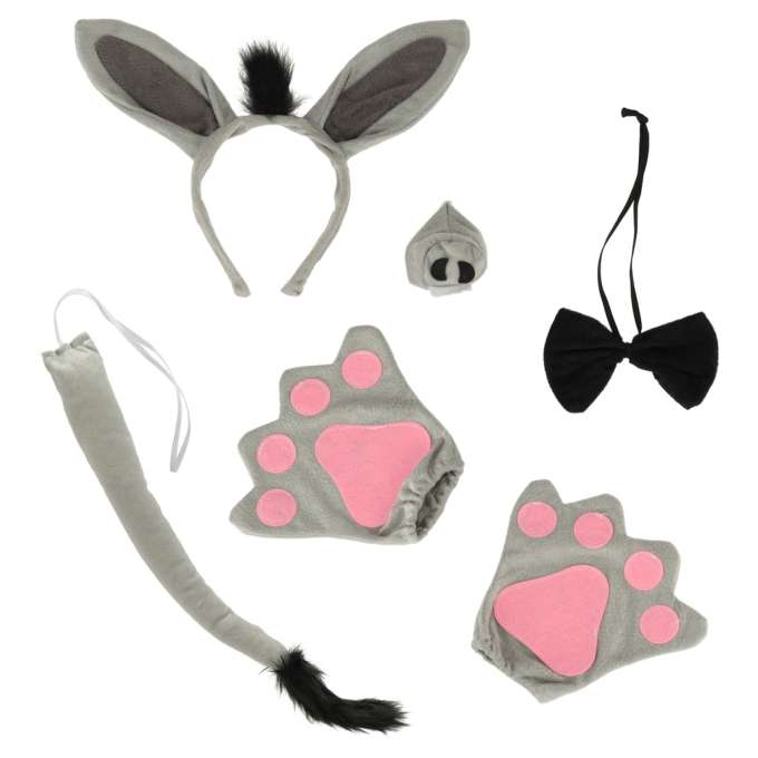 Donkey costume skirt headband 7 items