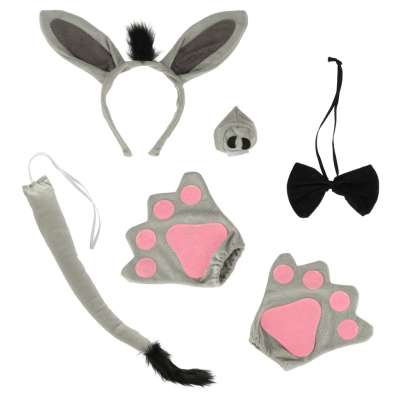 Kostium strój osiołek spódniczka opaska 7 elementów