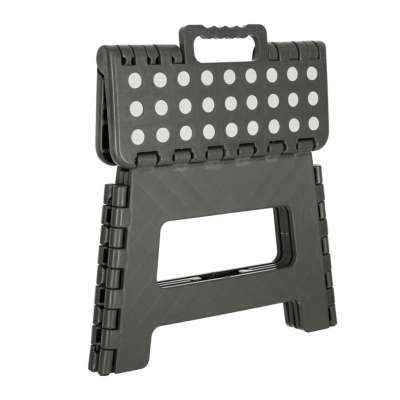 Non-slip folding stool dark grey