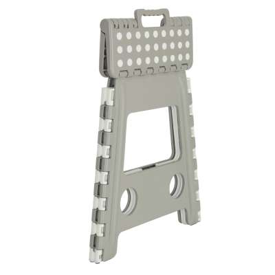 Non-slip folding stool light grey