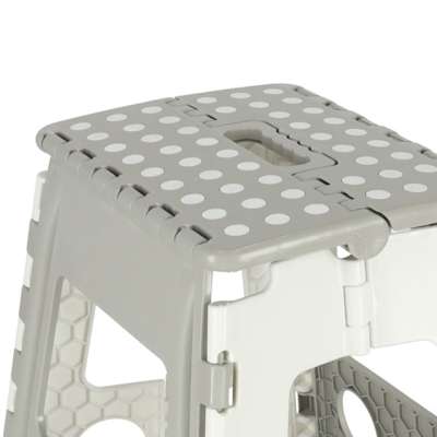 Non-slip folding stool light grey