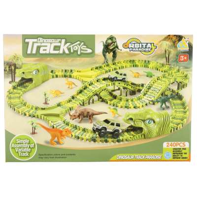 Race track dinosaurs cars 240 elements