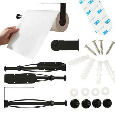 Swivel loft kitchen paper towel holder black
