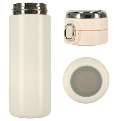 Thermal mug with mouthpiece LED thermos 420ml beige