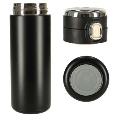 Thermal mug with mouthpiece LED thermos 420ml black