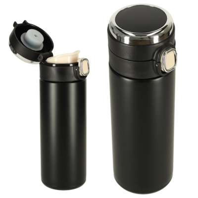 Thermal mug with mouthpiece LED thermos 420ml black