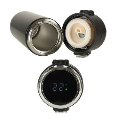 Thermal mug with mouthpiece LED thermos 420ml black