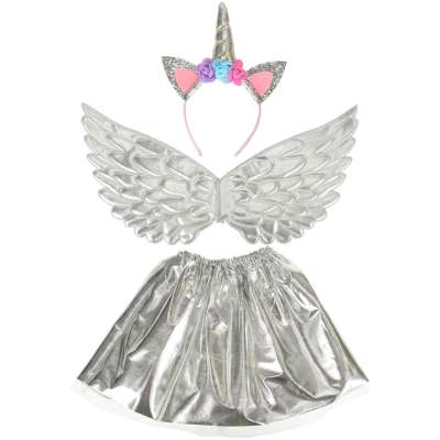 Unicorn costume skirt headband silver
