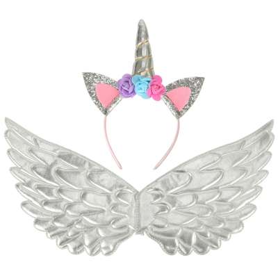 Unicorn costume skirt headband silver