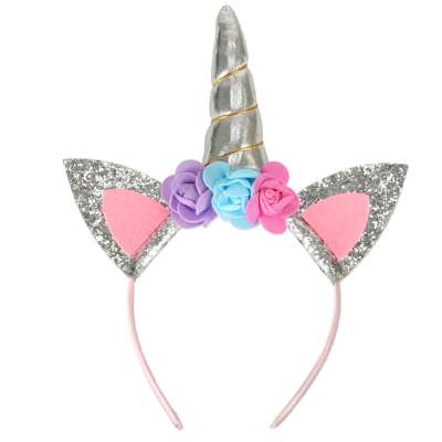 Unicorn costume skirt headband silver