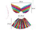 Unicorn costume skirt headband wings multicolor rainbow 5