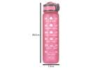 Water bottle bidon 1l pink 3
