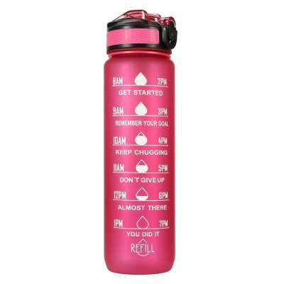 Water bottle bidon 1l pink