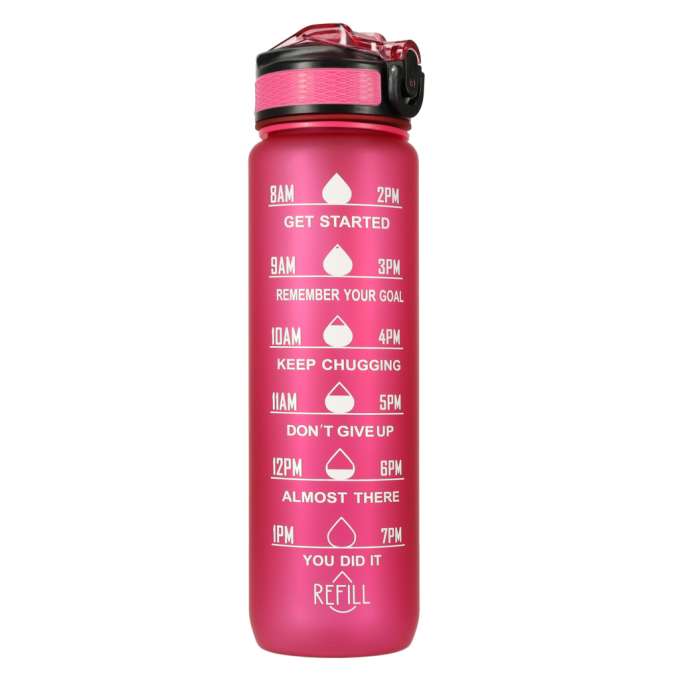 Water bottle bidon 1l pink