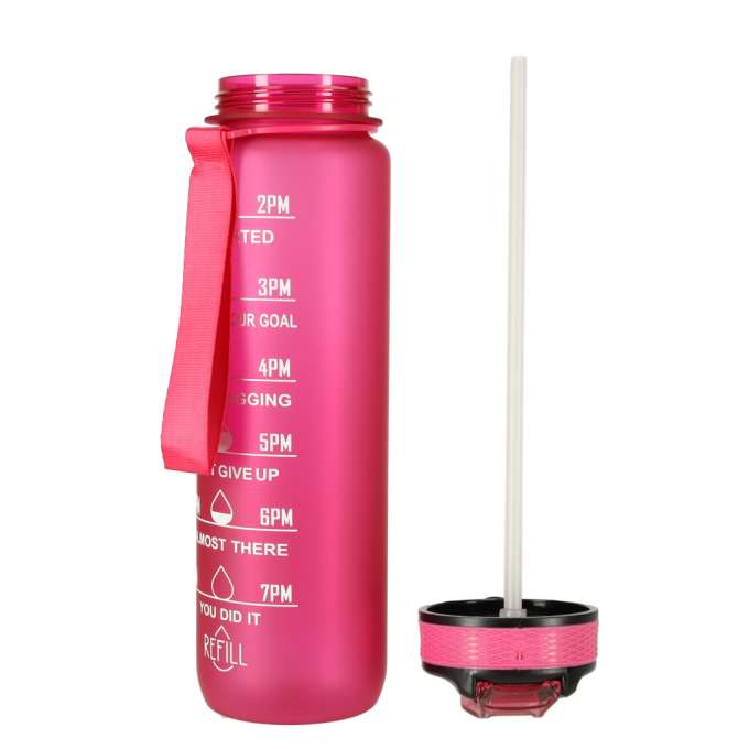 Water bottle bidon 1l pink
